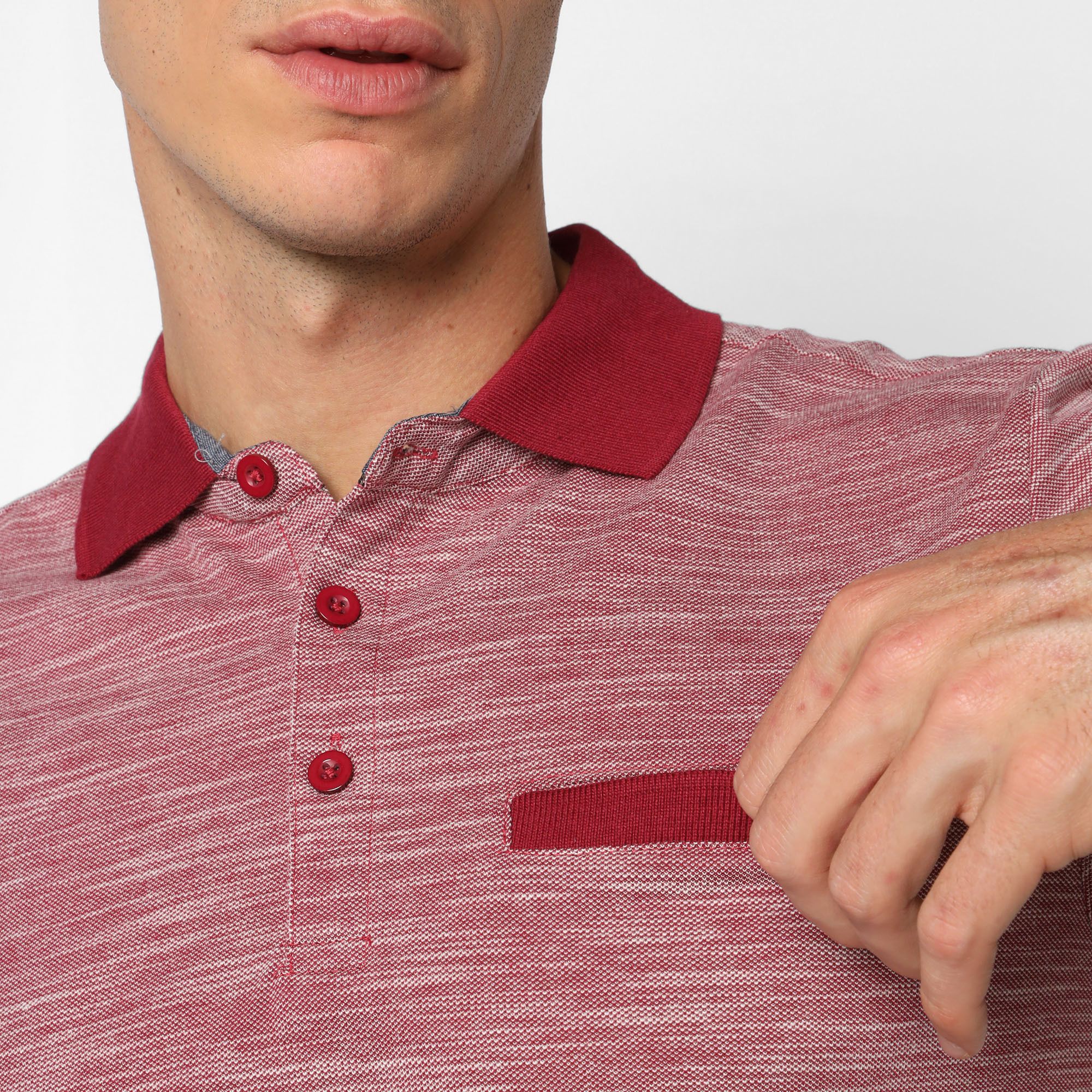 Playera Polo Caballero Rojo Guinda - Stiches & Riverts