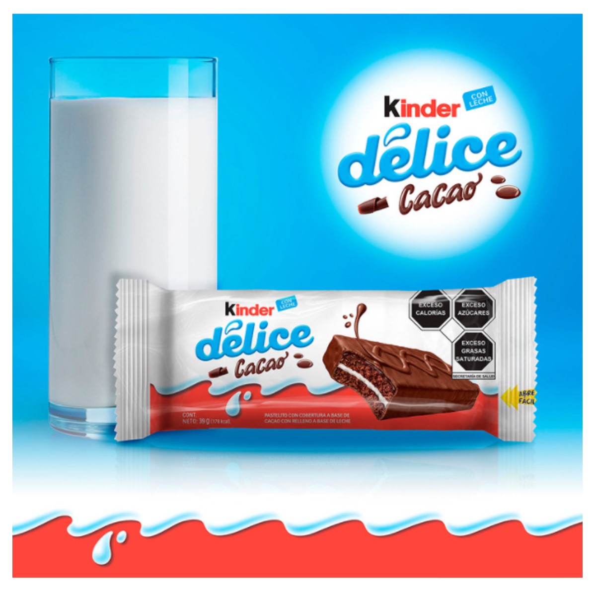 Kinder Délice Con Cobertura A Base De Cacao 10 Pzas De 39 G