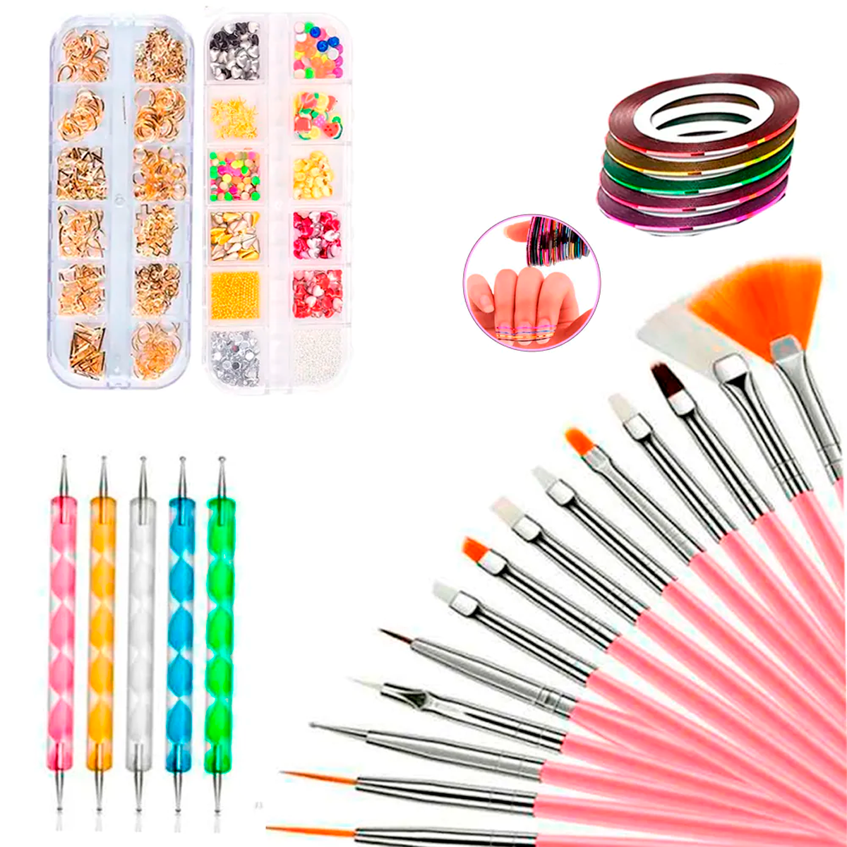 Manicura Kit Para Decoración de Uñas Accesorios Para Decoracion De Uñas.
