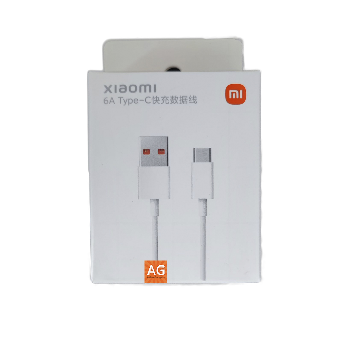 Cable Xiaomi naranja USB Tipo-c para carga rápida de 6A