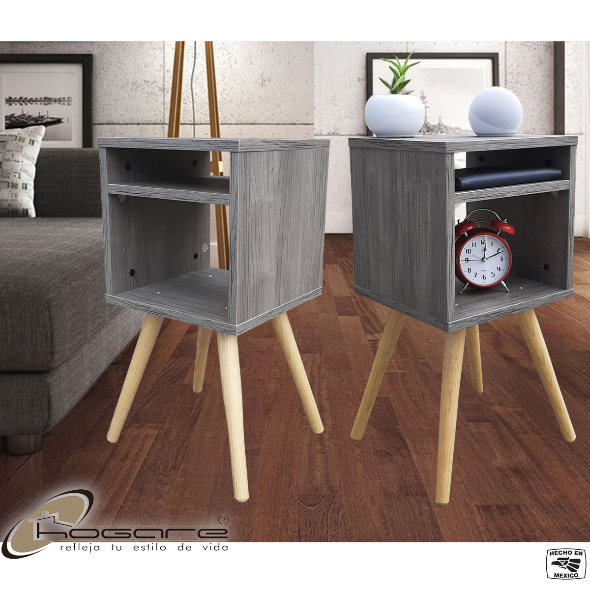 Buro Estilo Moderno, Hogare,  Mesita De Noche Mesa Buró, Moderno y Elegante Gris Storm 