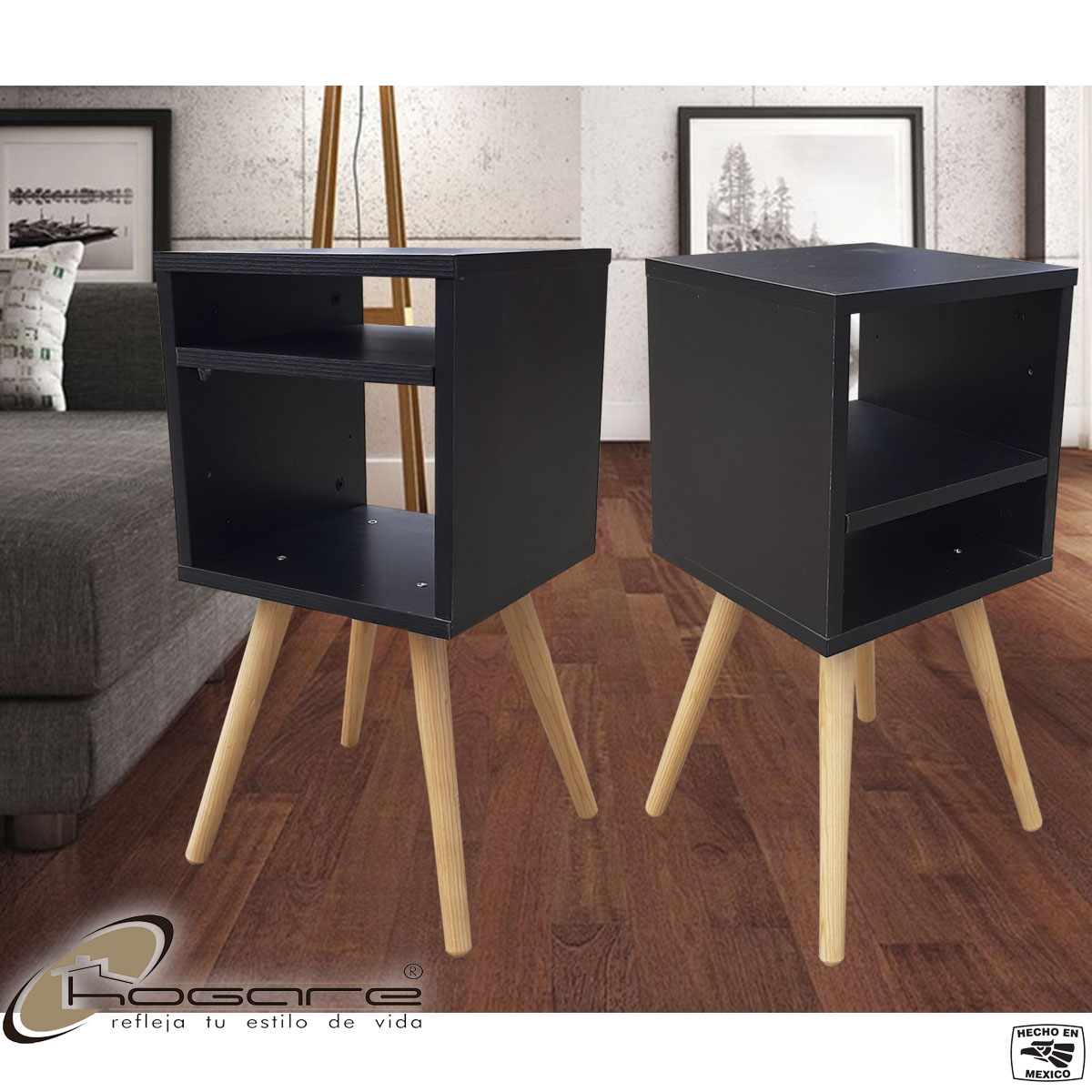 Buro Estilo Moderno, Hogare, Mesita De Noche Mesa Buró, Practico y Moderno Negro 