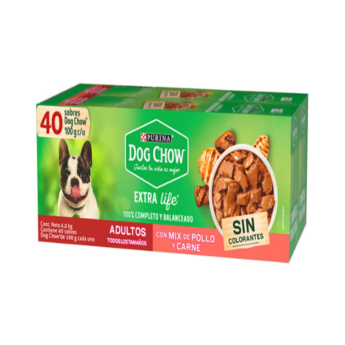 Purina Dog Chow Alimento Húmedo Adulto Sabor Pollo, Carne 40 piezas
