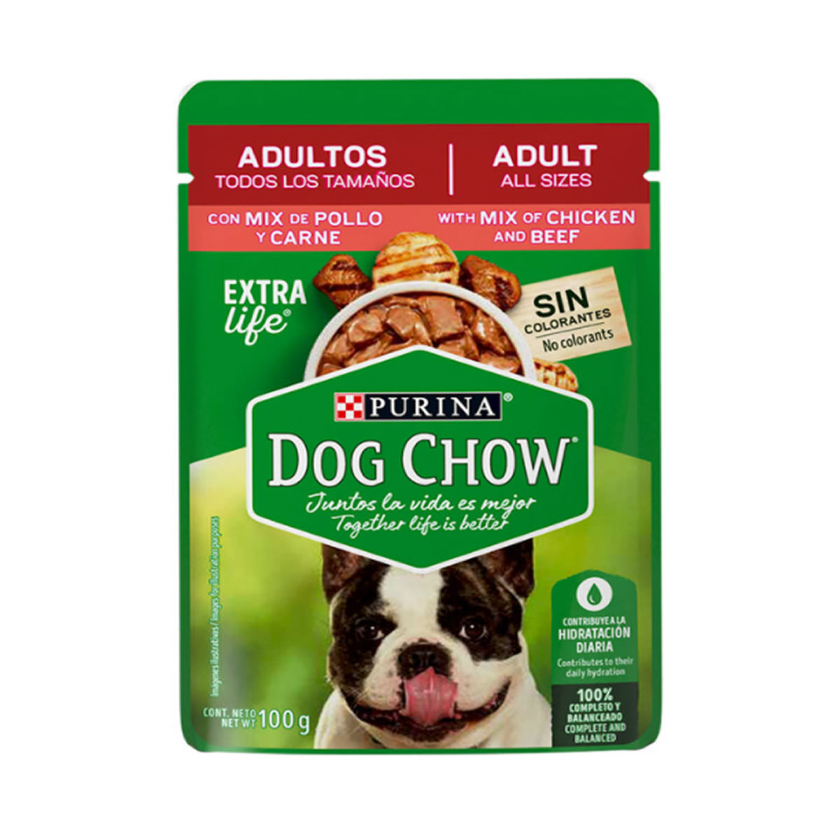 Purina Dog Chow Alimento Húmedo Adulto Sabor Pollo, Carne 40 piezas
