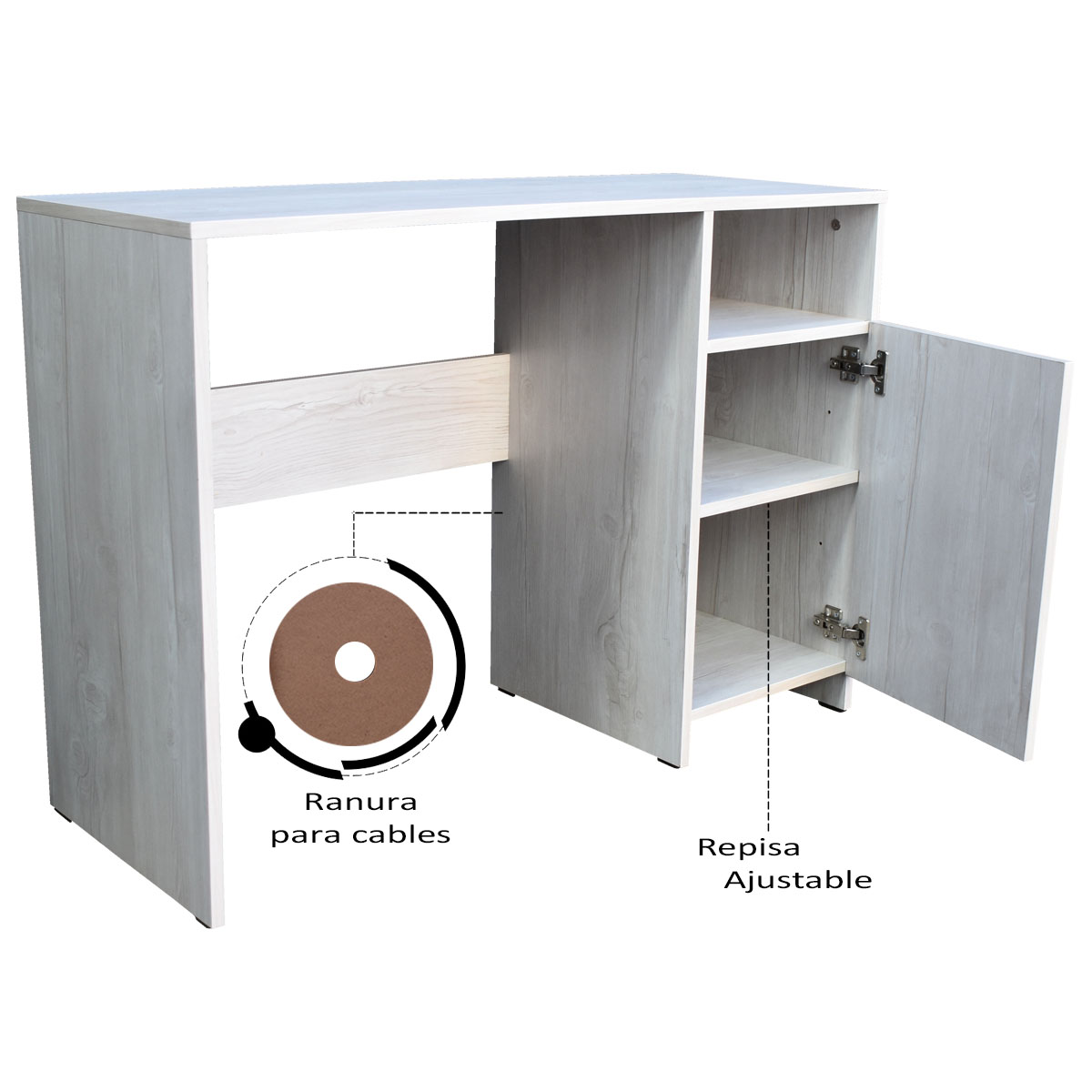 Escritorio Home Office Hogare Escritorios De Madera Para Pc Blanco