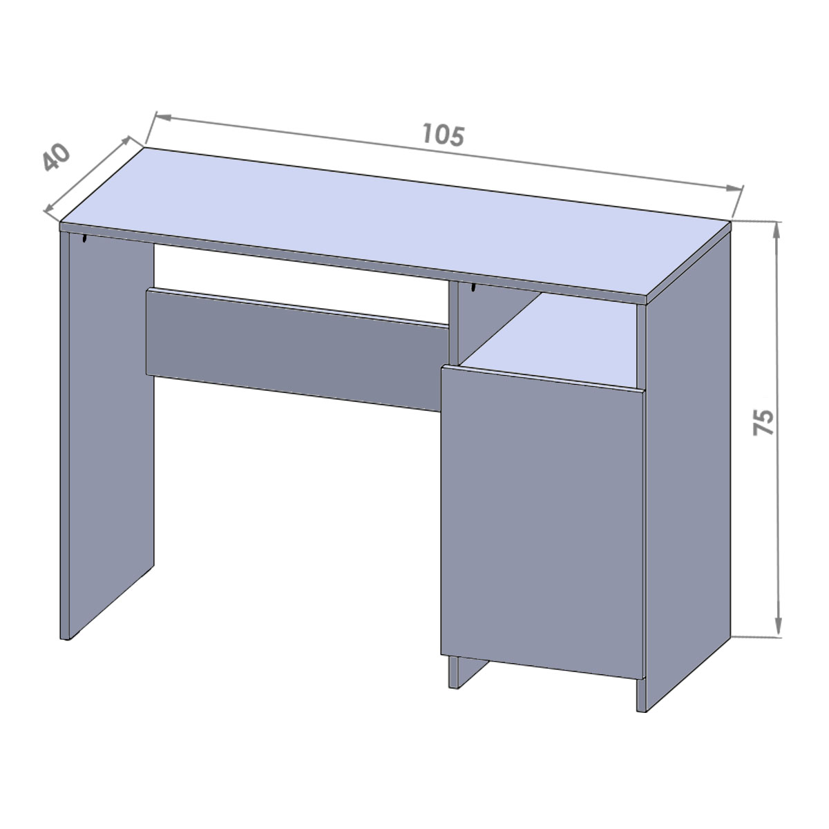 Escritorio Home Office Hogare Escritorios De Madera Para Pc Blanco