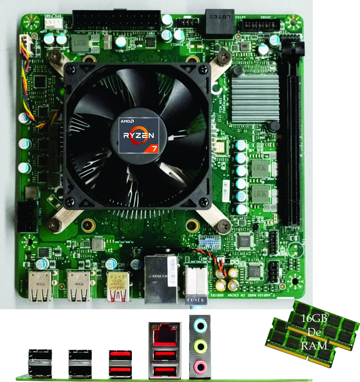 Ensamble Amd Ryzen 7 16gb Ram 240gb Ssd Grafica Radeon Rx550