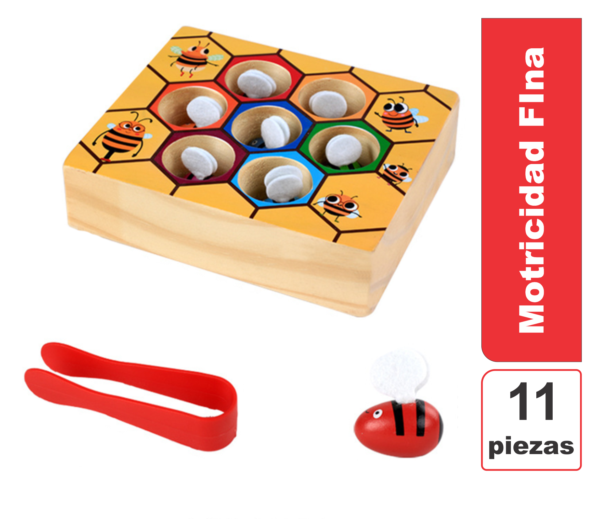 Juego de colmena de abejas. Juguete didáctico para niños con forma de panal de abejas.