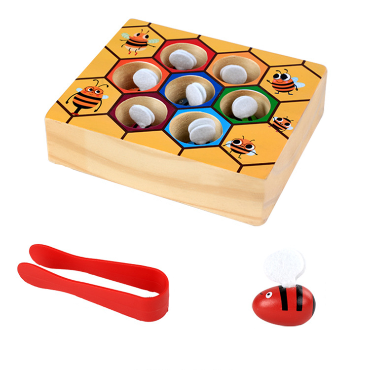 Juego de colmena de abejas. Juguete didáctico para niños con forma de panal de abejas.