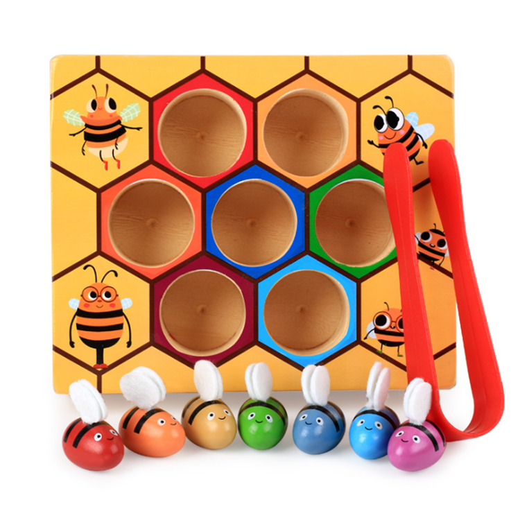 Juego de colmena de abejas. Juguete didáctico para niños con forma de panal de abejas.
