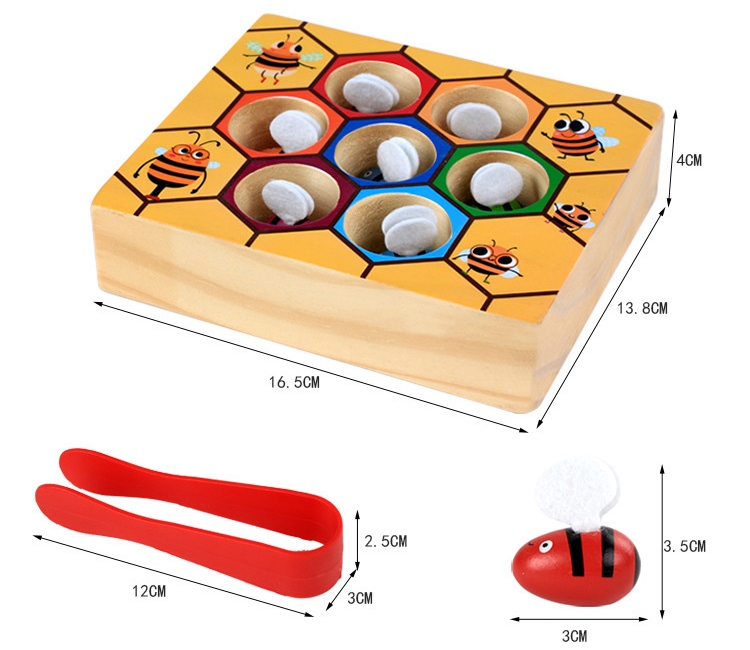 Juego de colmena de abejas. Juguete didáctico para niños con forma de panal de abejas.