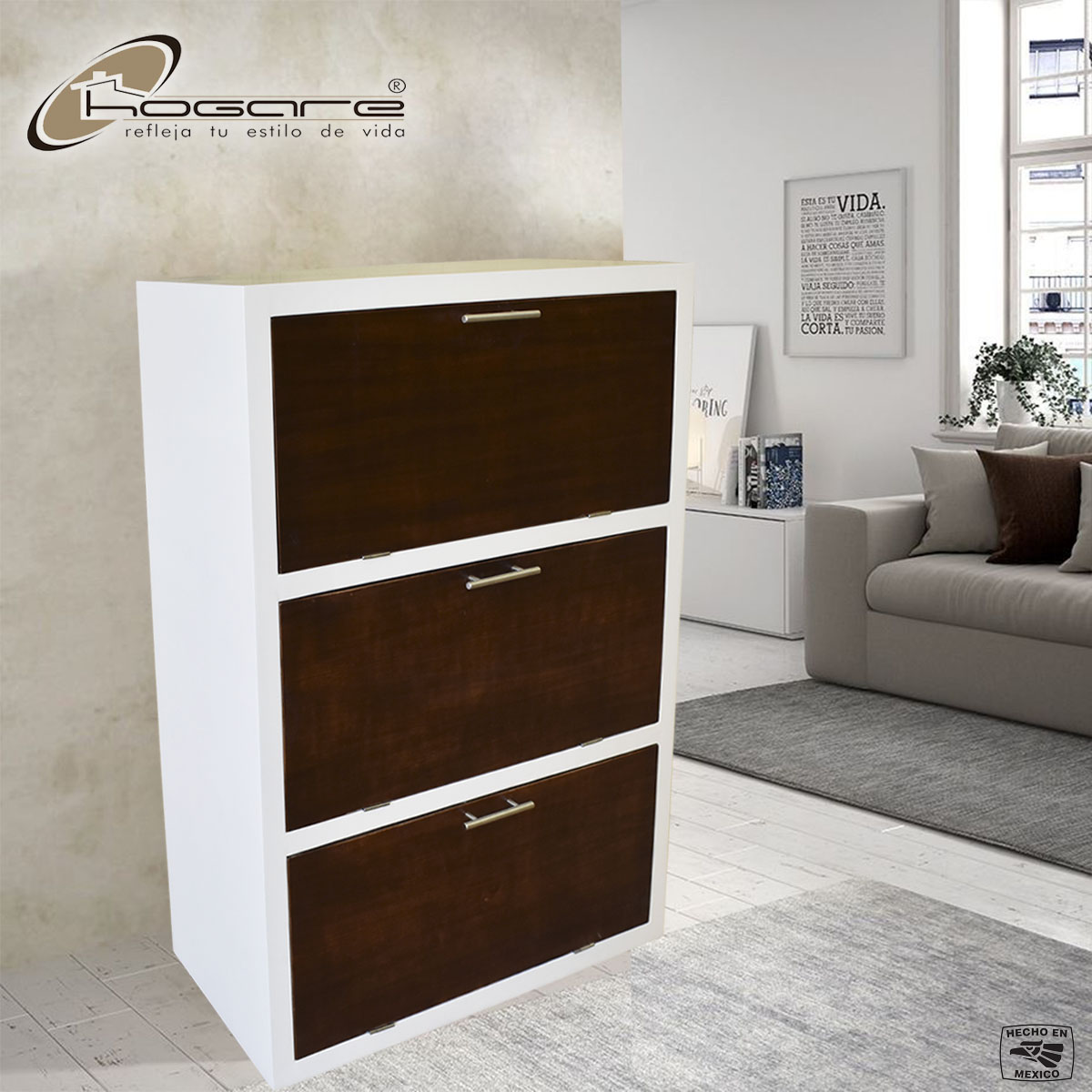 Mueble Zapatero Moderno Hasta 36 O 24 Pares Practico  Blanco Parota