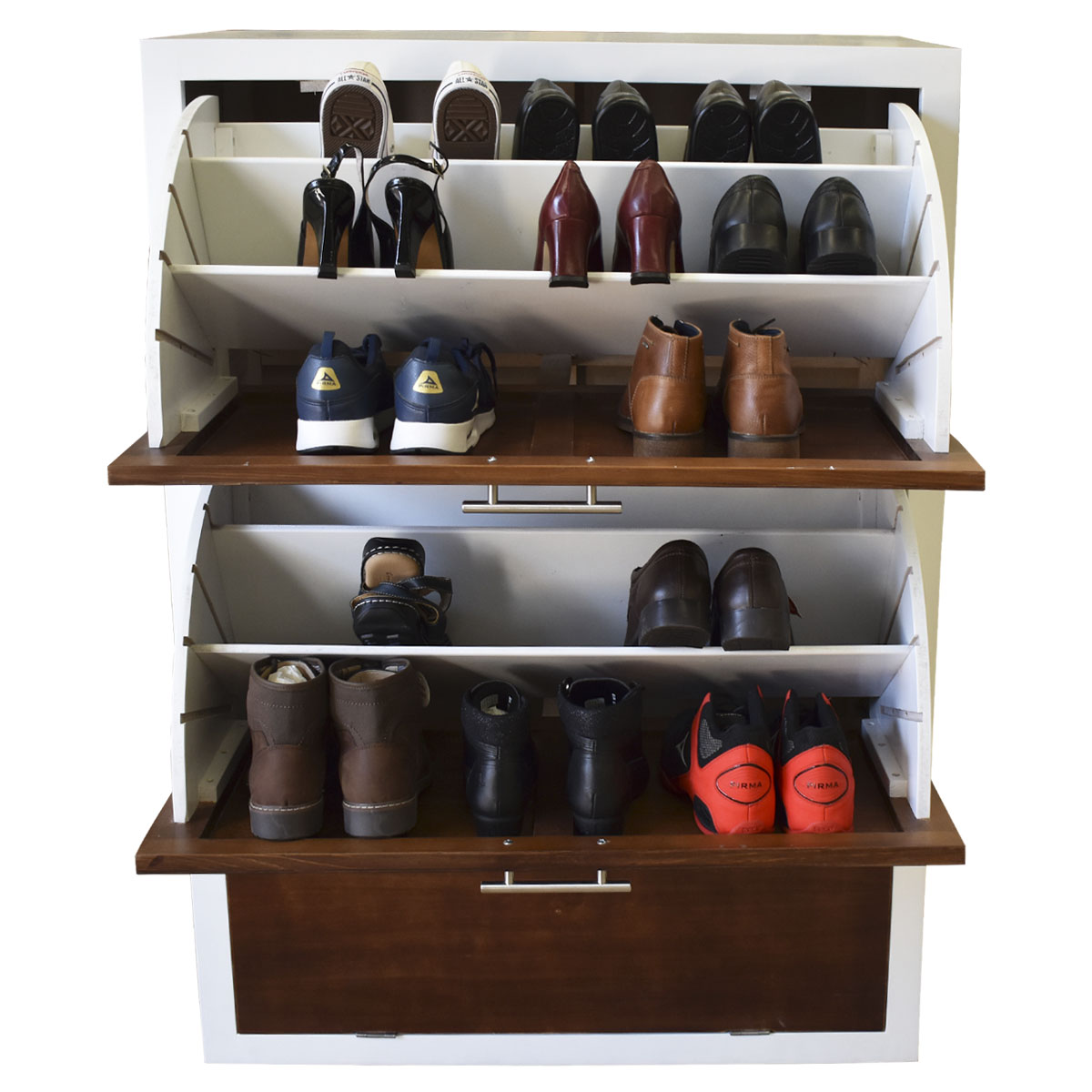 Mueble Zapatero Moderno Hasta 36 O 24 Pares Practico  Blanco Parota