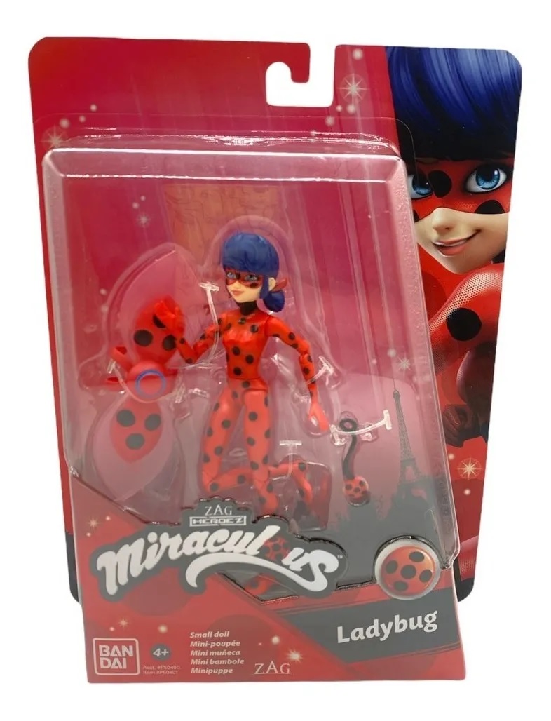 Muñeca Articulada Serie Miraculous Lady Bug 13 cm