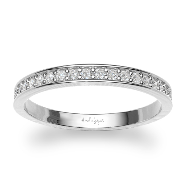 Churumbela en Oro Blanco de 14K Amelie Joyas