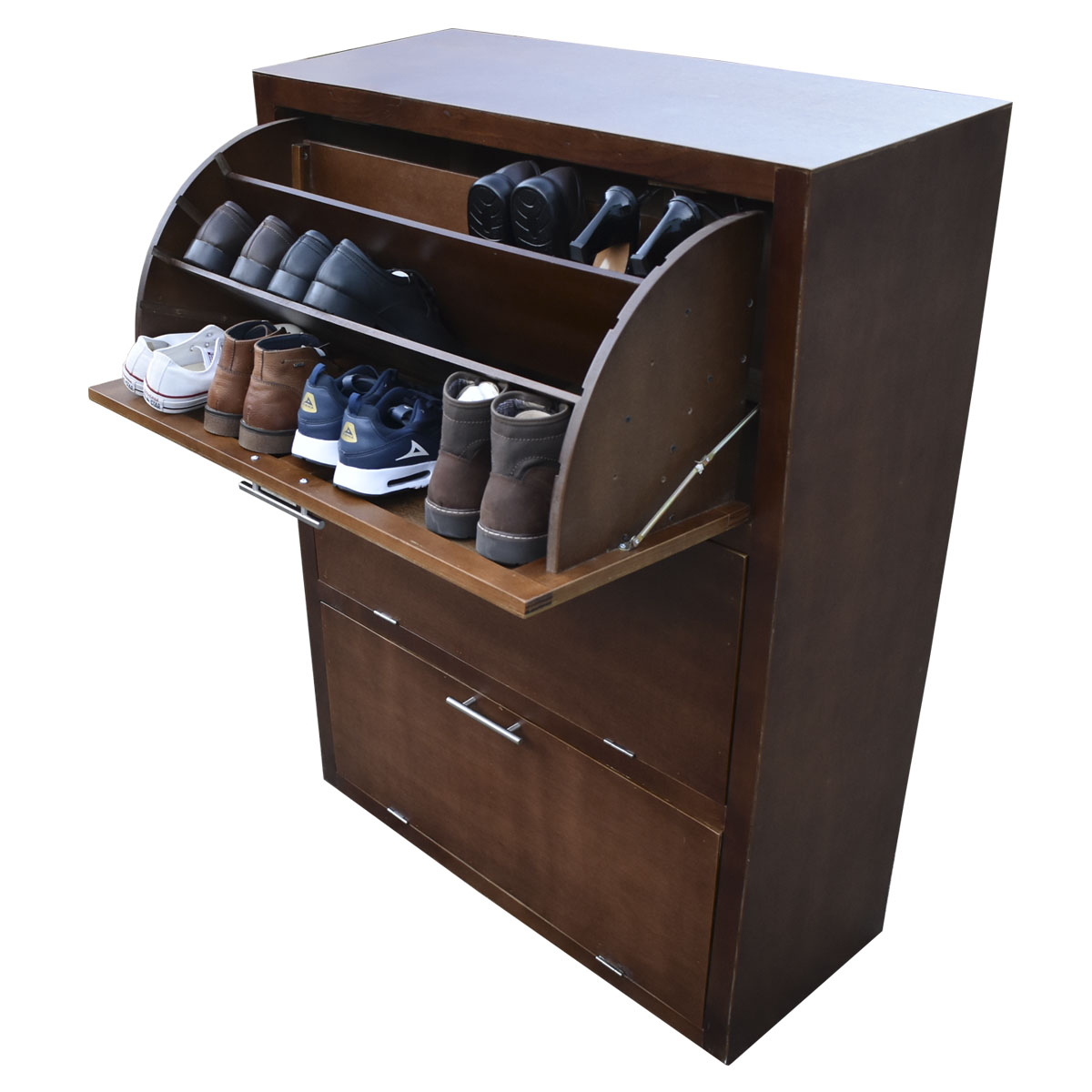 "Mueble Zapatero Moderno Minimalista Para 36 Pares O 24 Pares Nogal   "