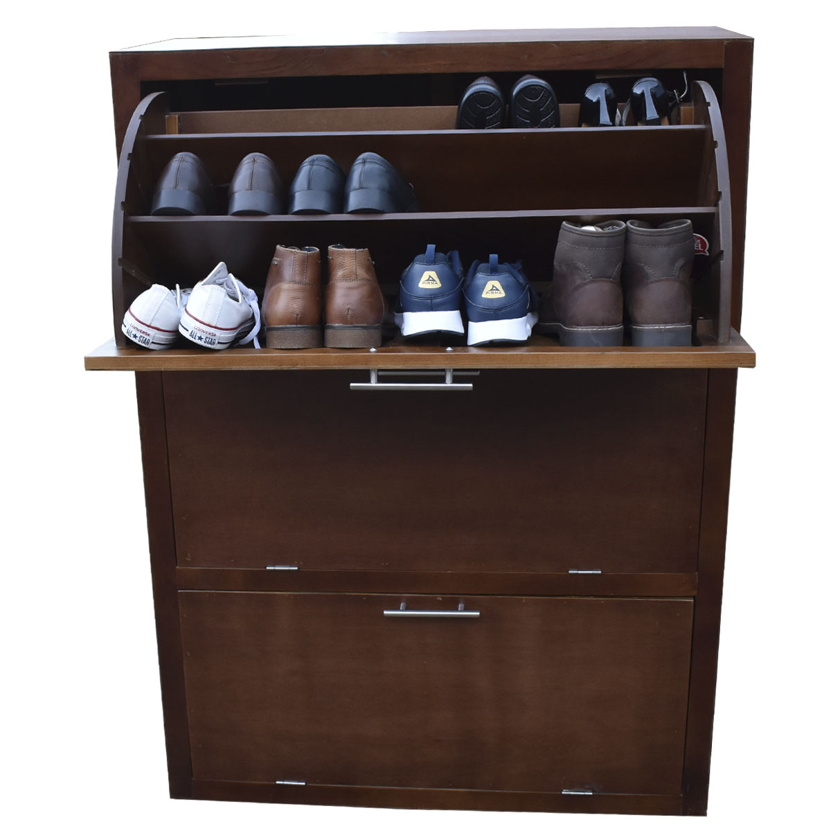 "Mueble Zapatero Moderno Minimalista Para 36 Pares O 24 Pares Nogal   "