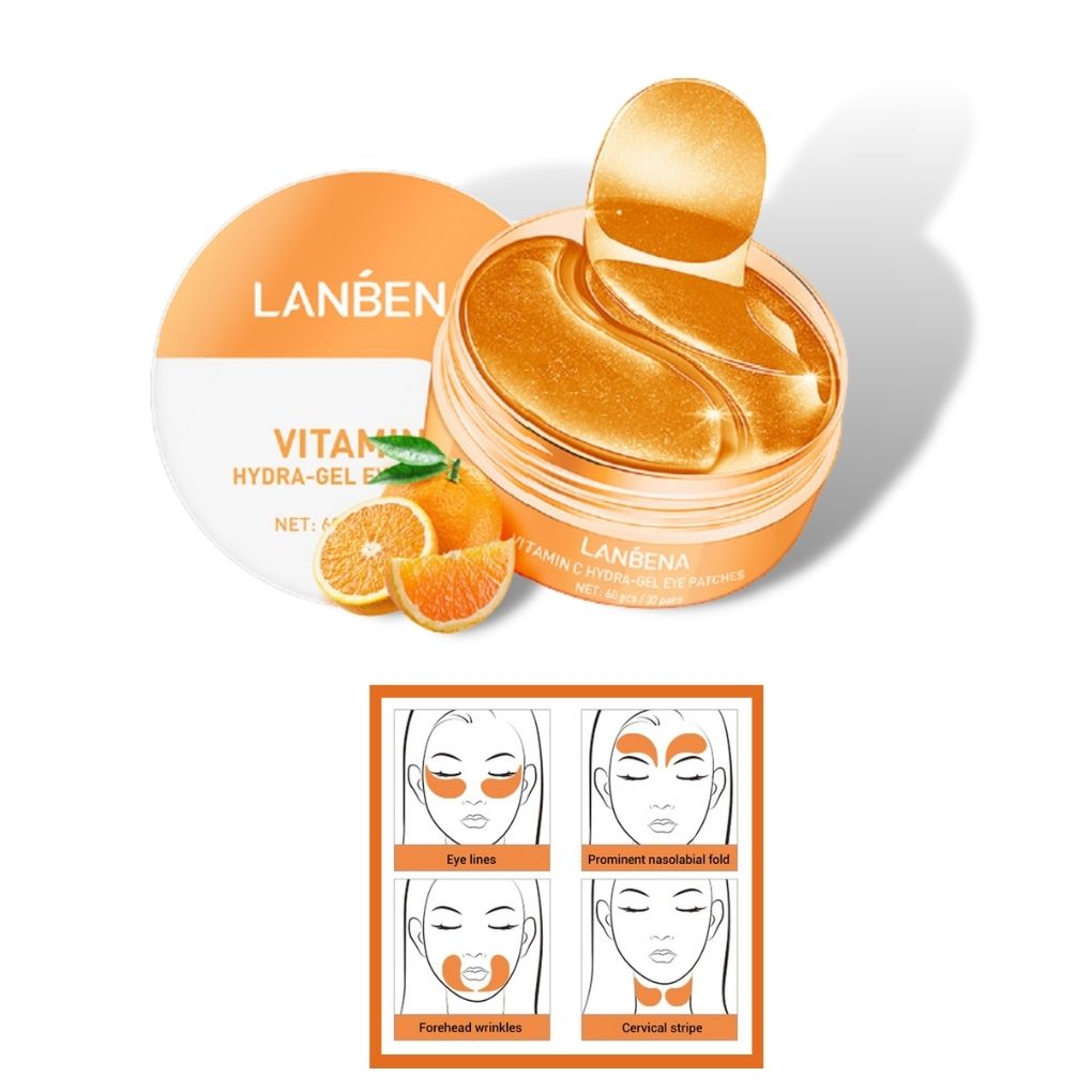 Serum Facial Acido Hialuronico + Mascarillas Antiarrugas Blanquea Reafirma + Parches Hydrogel Retinol Kit De Cuidado Facial Aclarante Vitamina C Lanbena 