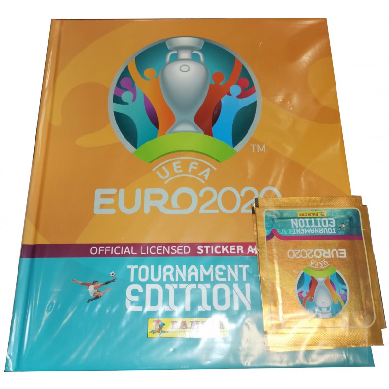 Álbum pasta dura + 50 sobres de la Euro 2020 Tournament Edition Oficial de Panini