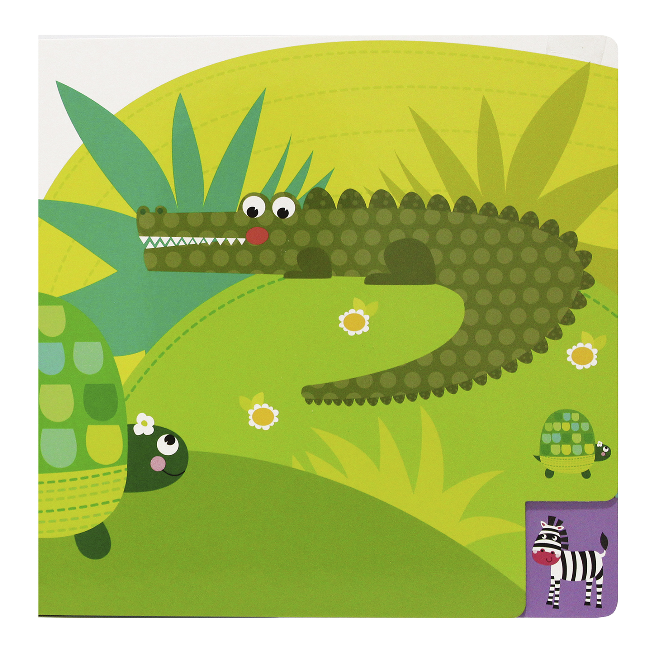 Selva de Colores, libro con pestañas, Animales