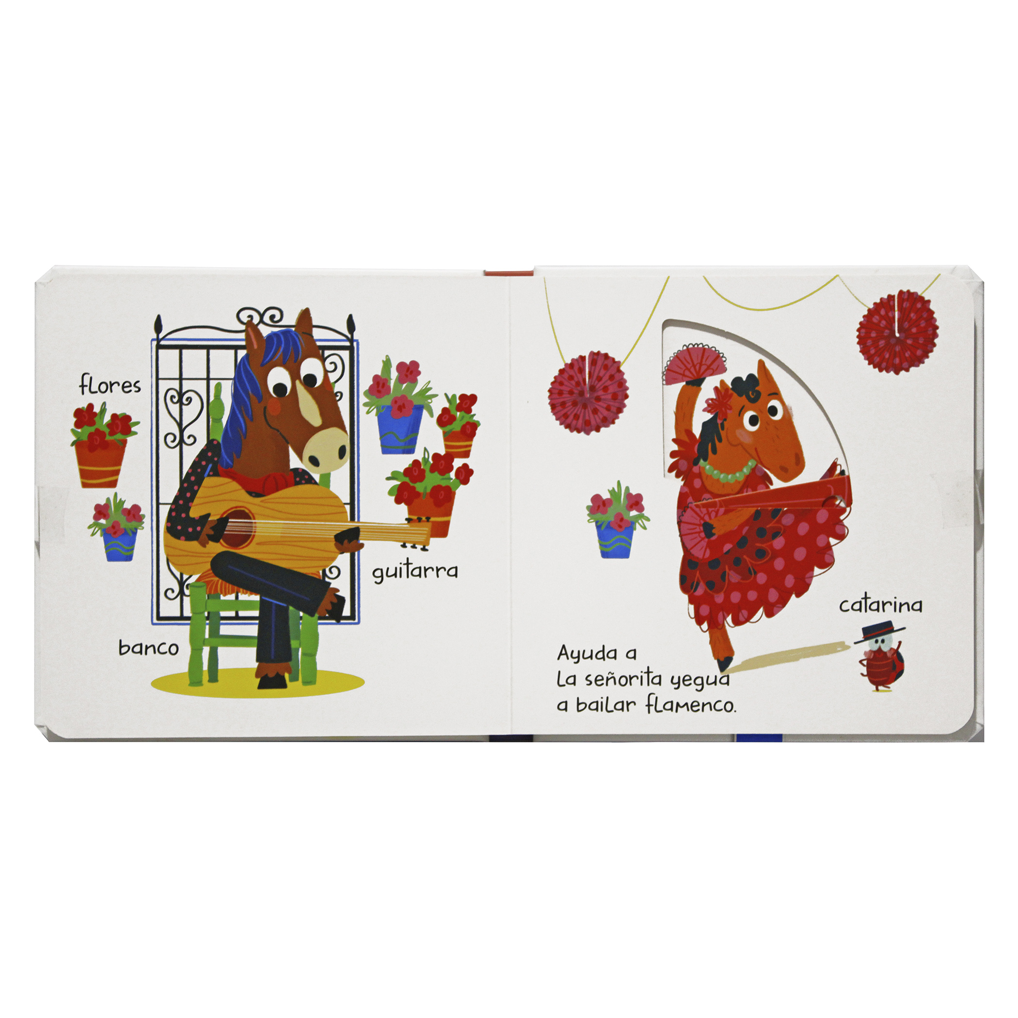 ¡De Fiesta! Libro con pestañas, Desliza y Mira. Infantiles Didácticos