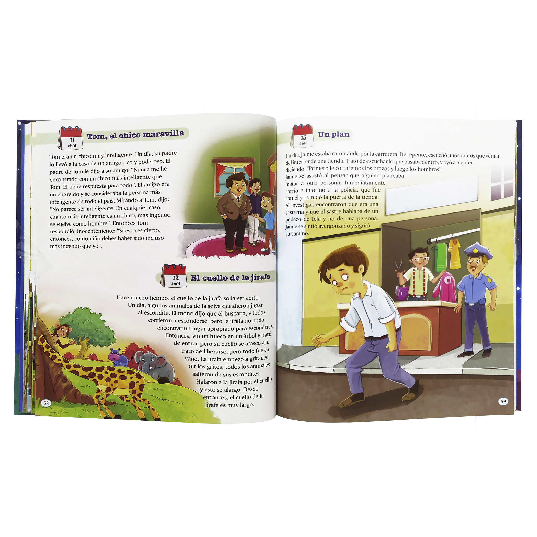 365 Cuentos para Dormir, ilustrado a color, pasta dura