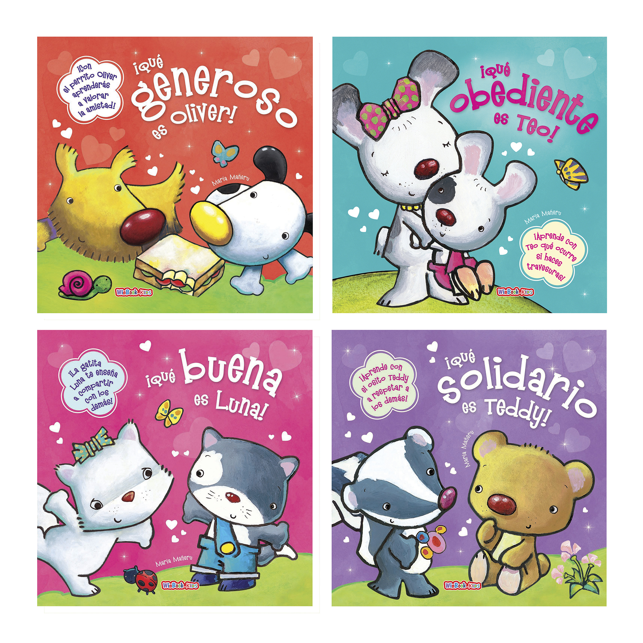 Colección 4 libros, Cuentos con Valores