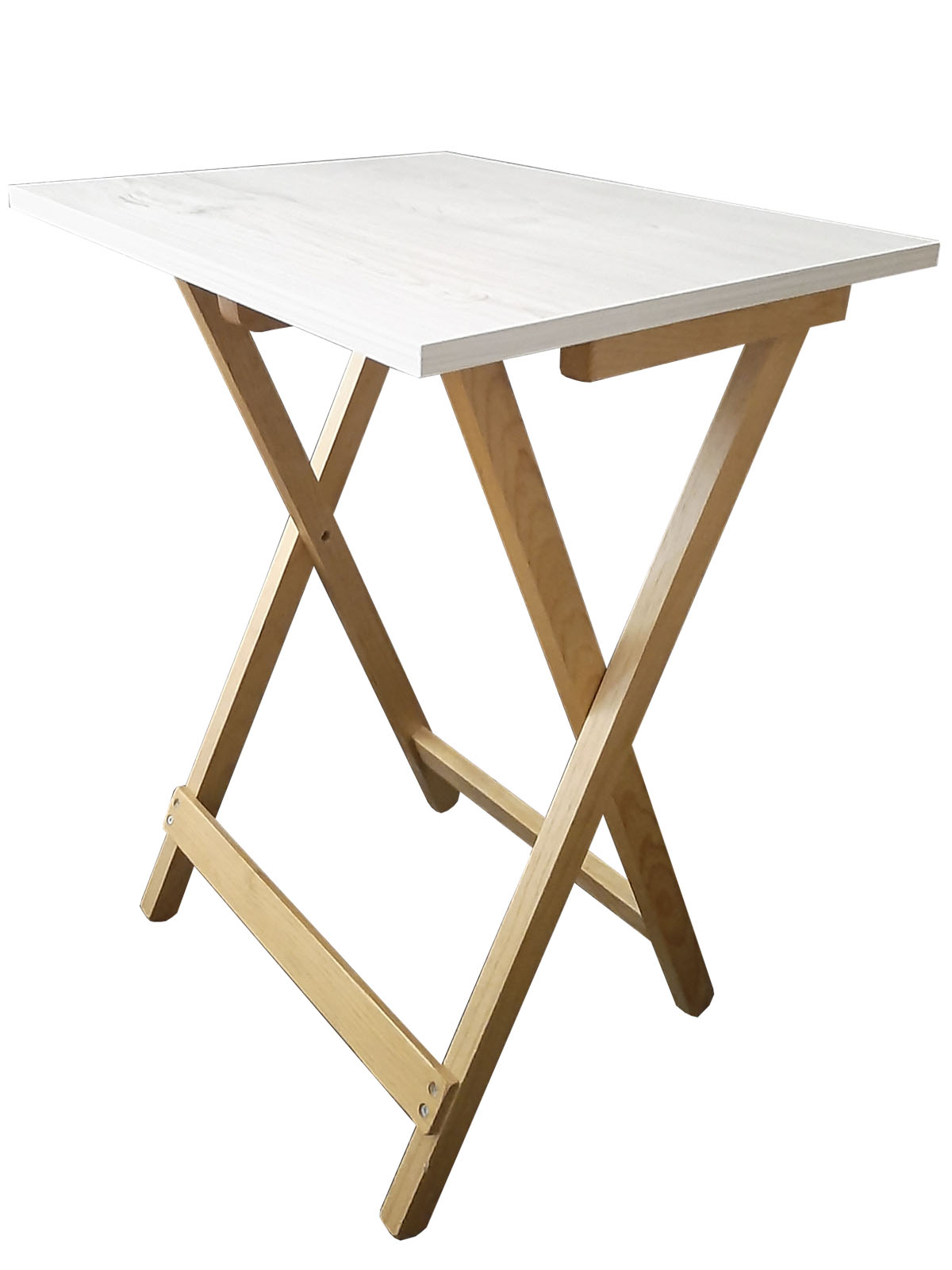 Mesa Plegable, cubierta de  Melamina Utility Hogare, Mesa Auxiliar Aile Blanco
