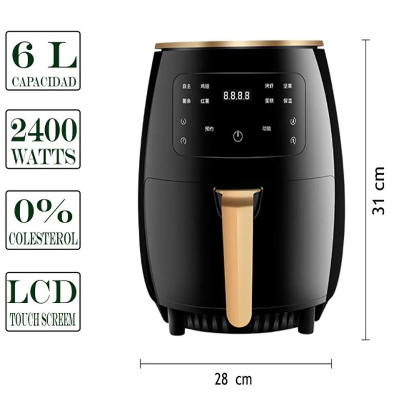 Freidora de Aire 6 Litros 2400 Watts Horno De Aire Airfryer