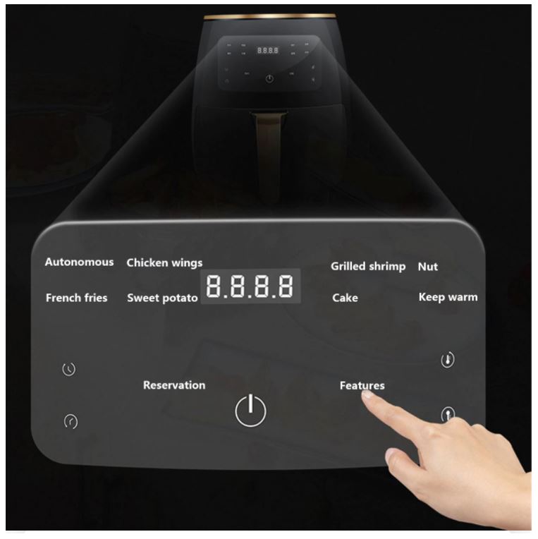 Freidora de Aire 6 Litros 2400 Watts Horno De Aire Airfryer