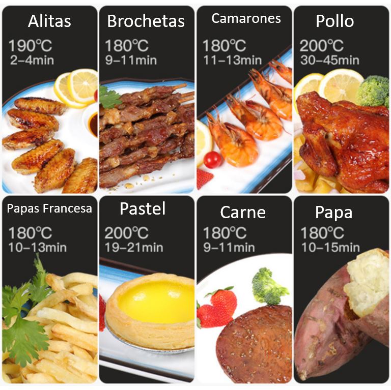 Freidora de Aire 6 Litros 2400 Watts Horno De Aire Airfryer