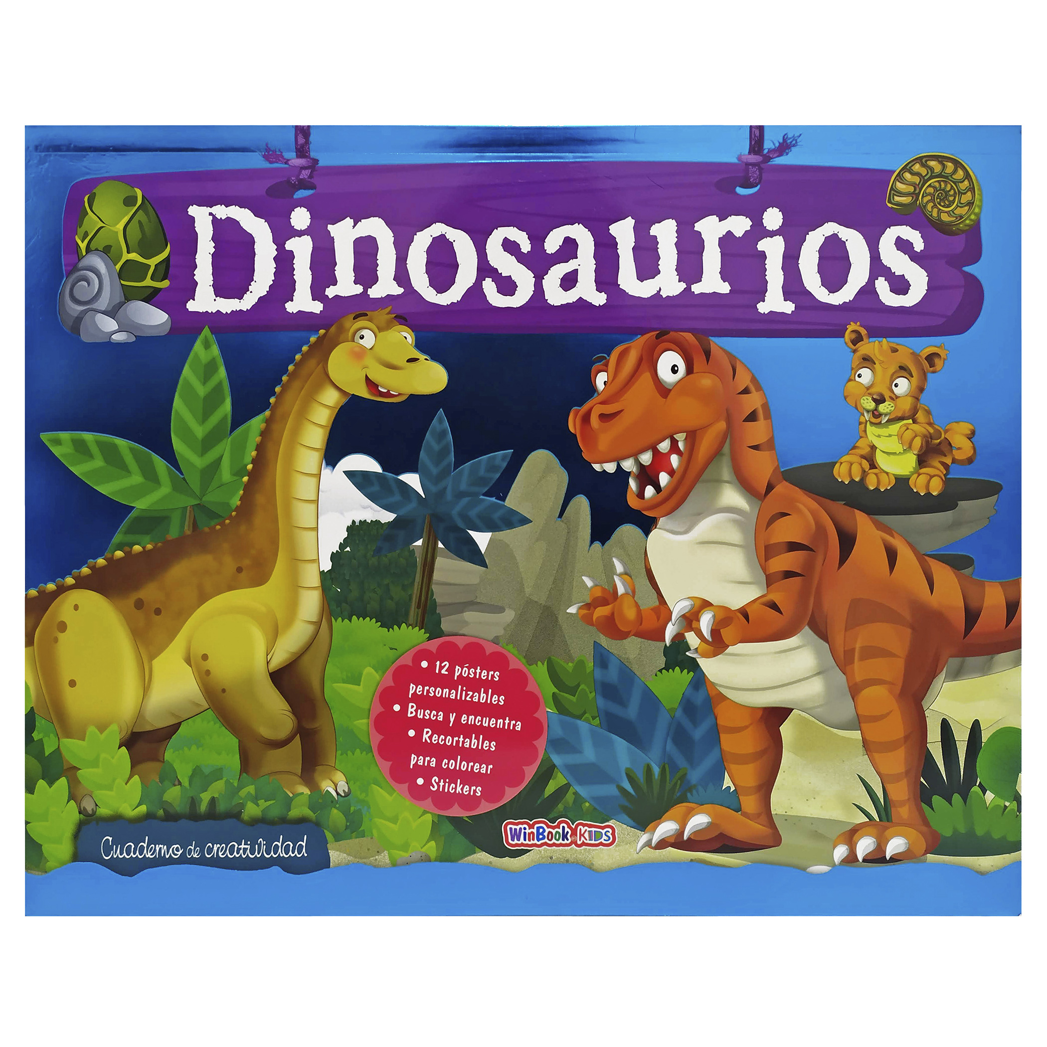 Dinosaurios, libro para colorear con más de 800 stickers, 12 pósters