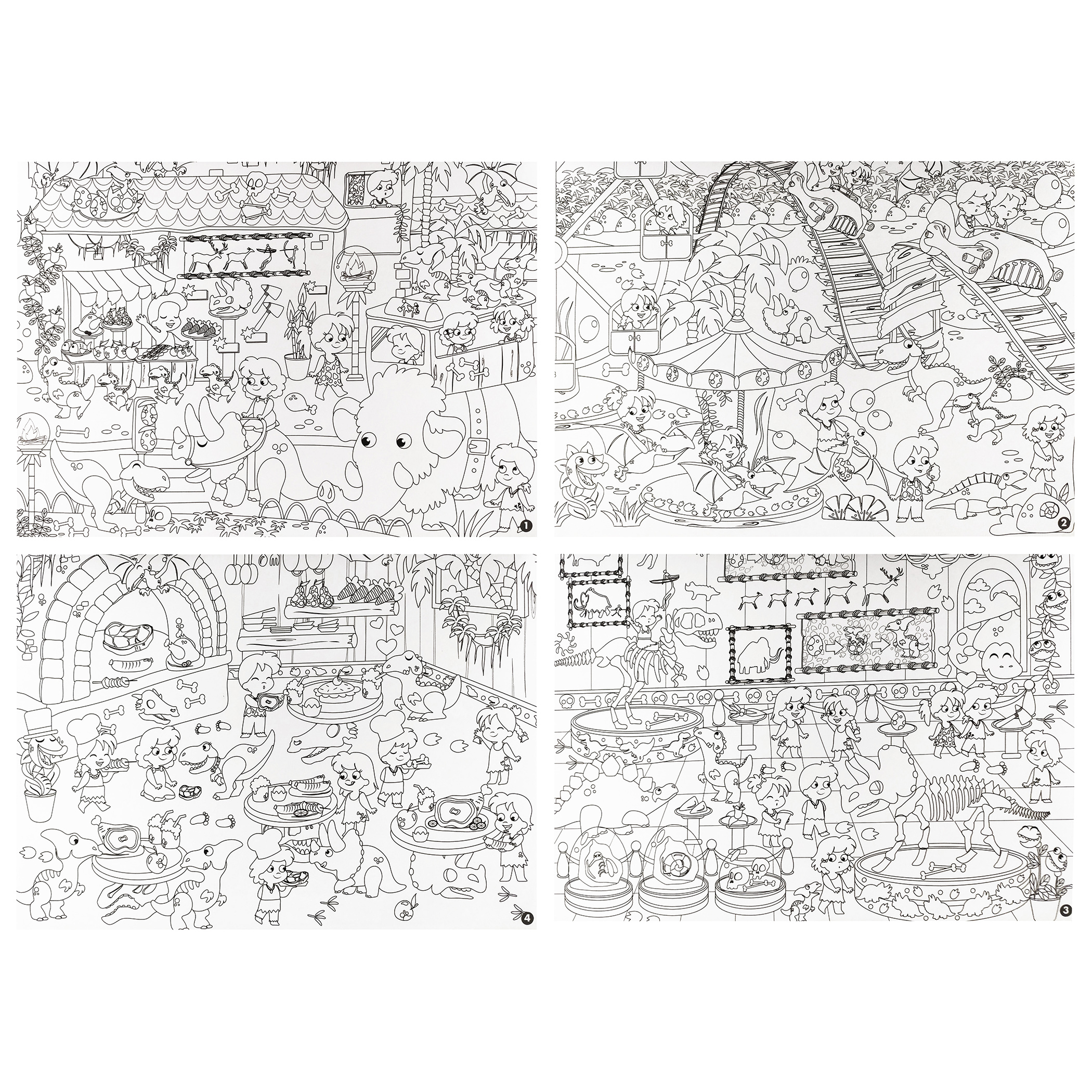 Dinosaurios, libro para colorear con más de 800 stickers, 12 pósters