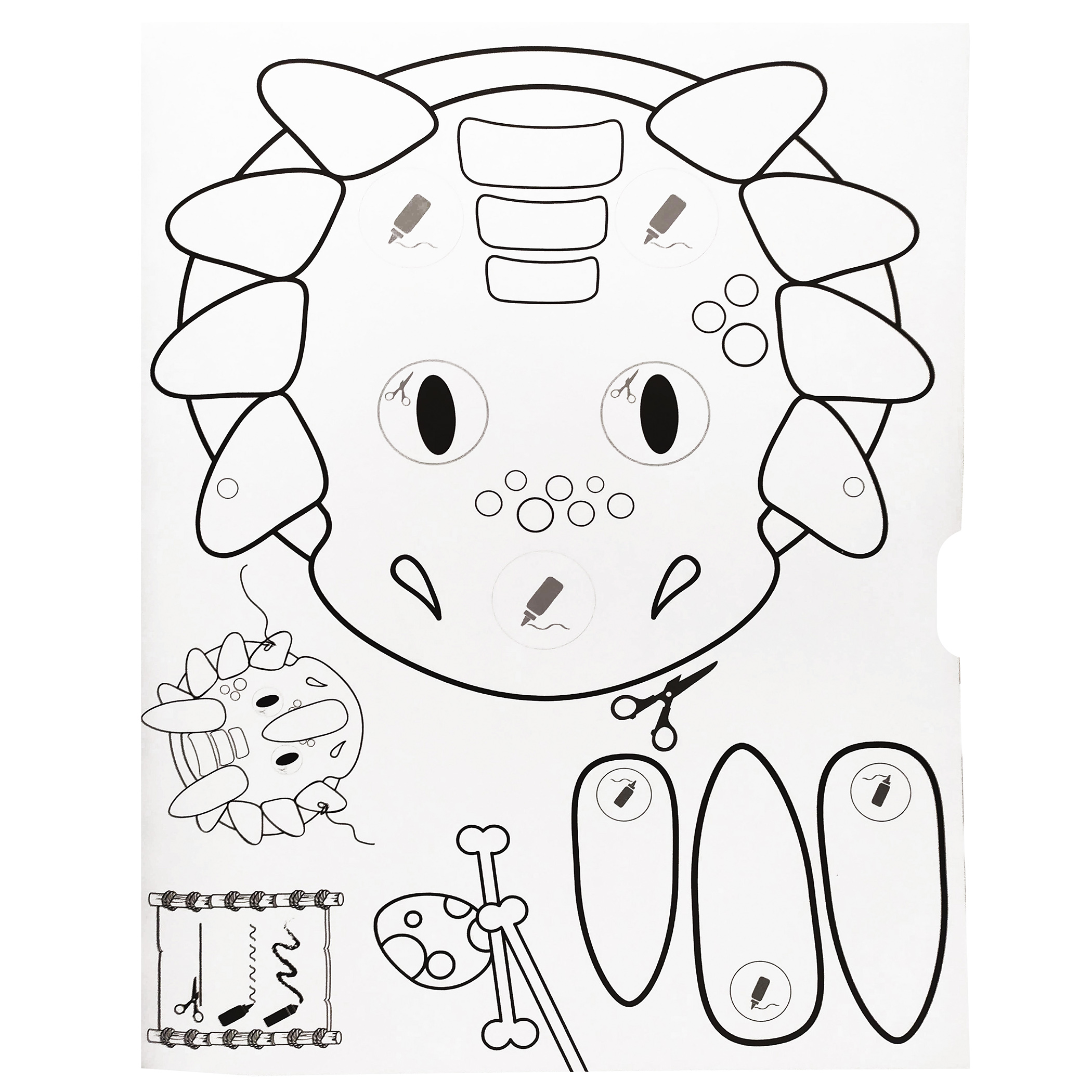 Dinosaurios, libro para colorear con más de 800 stickers, 12 pósters