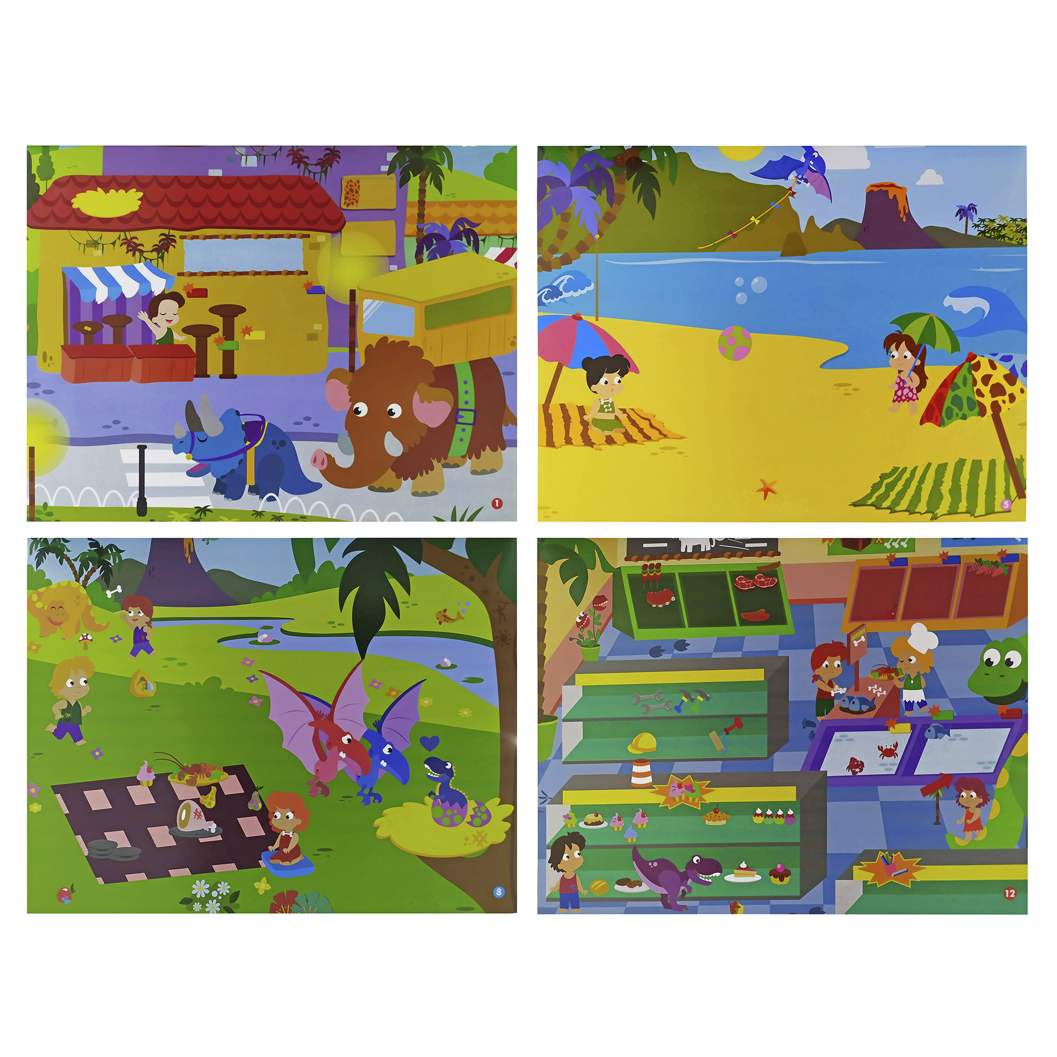 Dinosaurios, libro para colorear con más de 800 stickers, 12 pósters