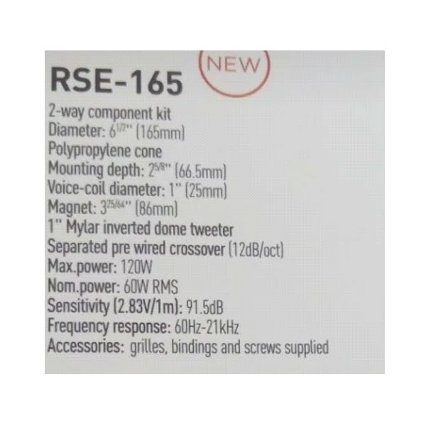 2 Pares De Set De Medios Focal Rse-165 Serie Auditor