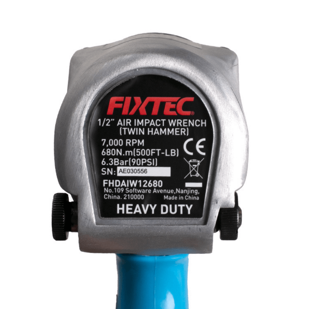 FIXTEC Llave De Impacto Neumatica Uso Rudo Profesional Medida 1/2 680nm