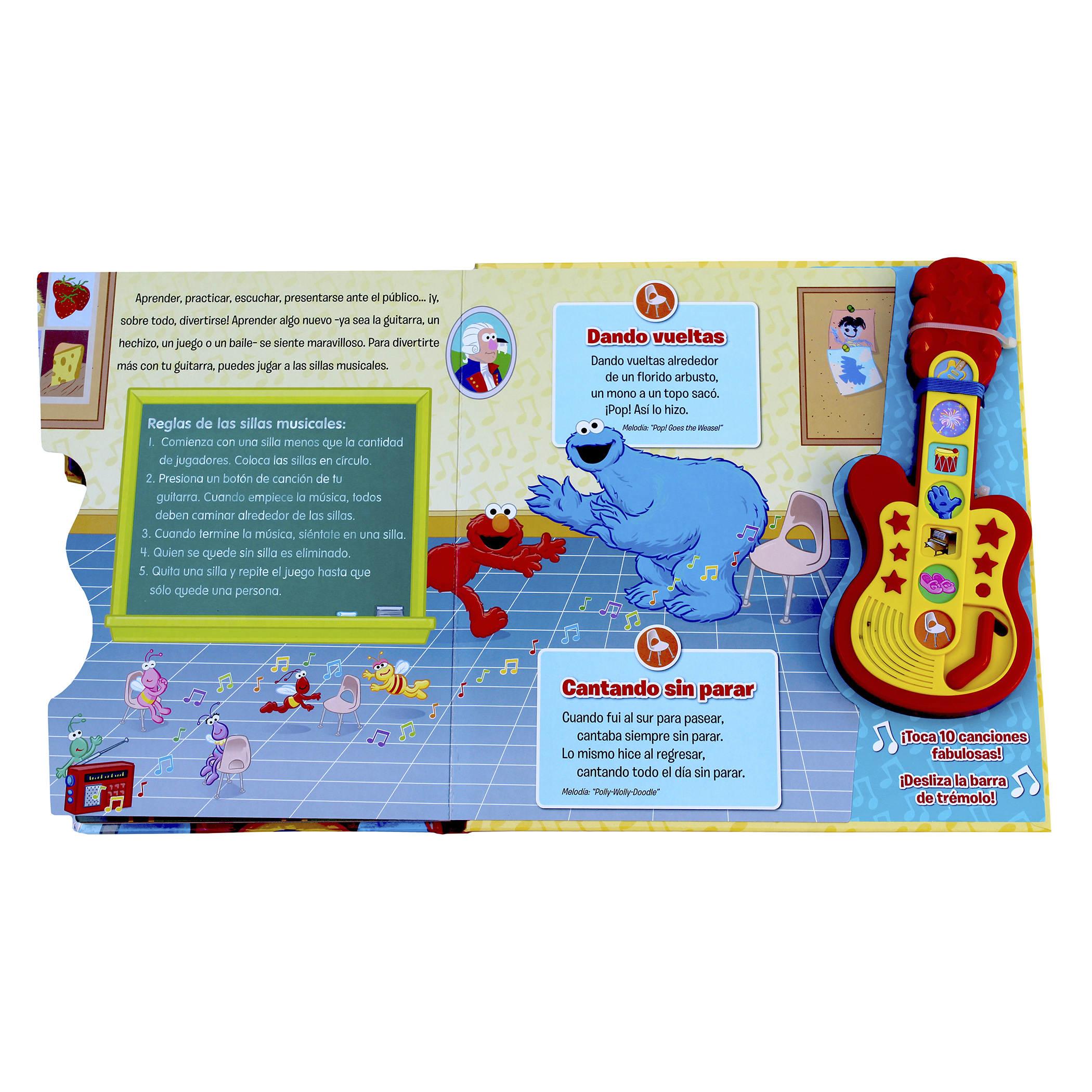 Elmo, Canta y Toca, Canciones de Guitarra, Con Módulo de Sonido, Plaza Sésamo