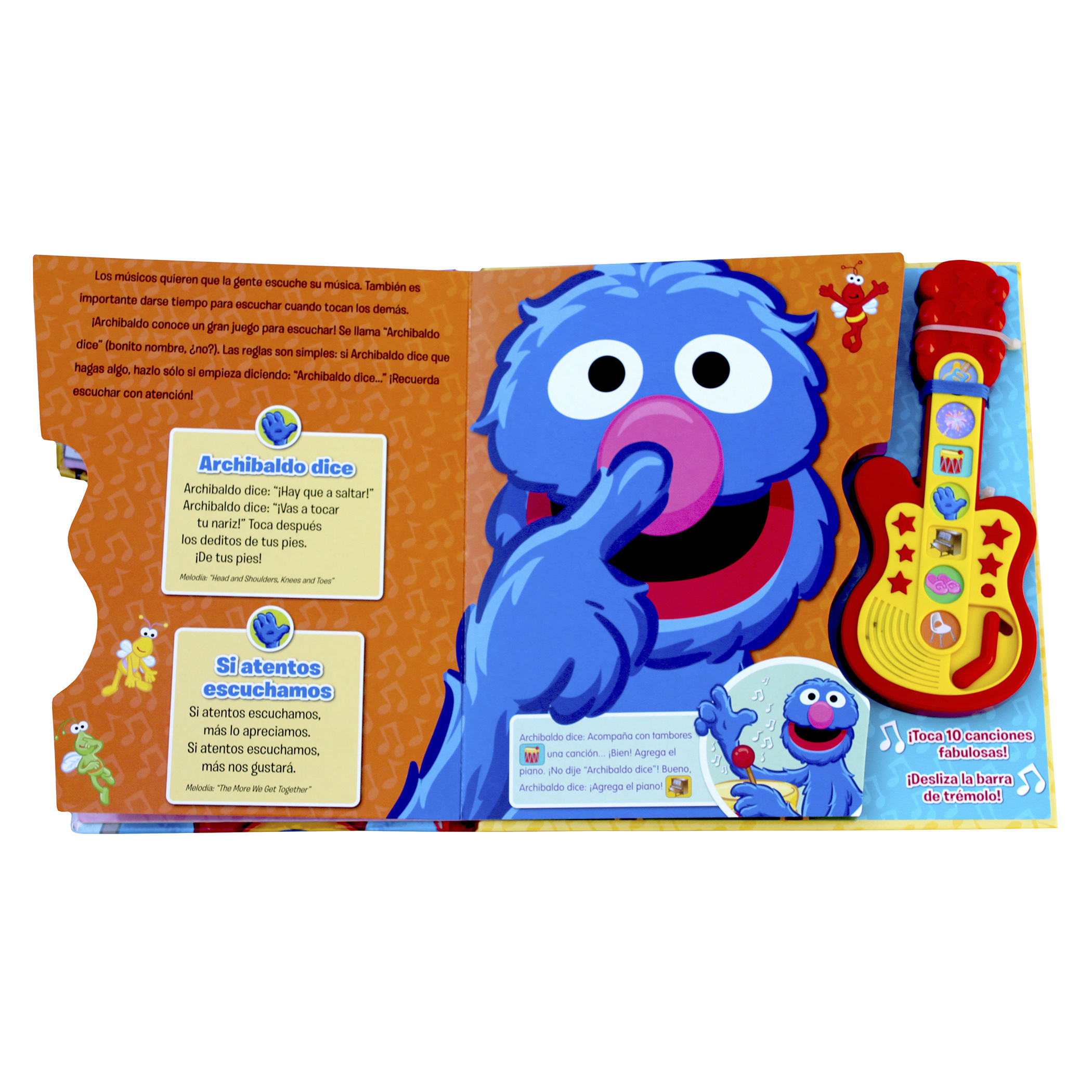 Elmo, Canta y Toca, Canciones de Guitarra, Con Módulo de Sonido, Plaza Sésamo