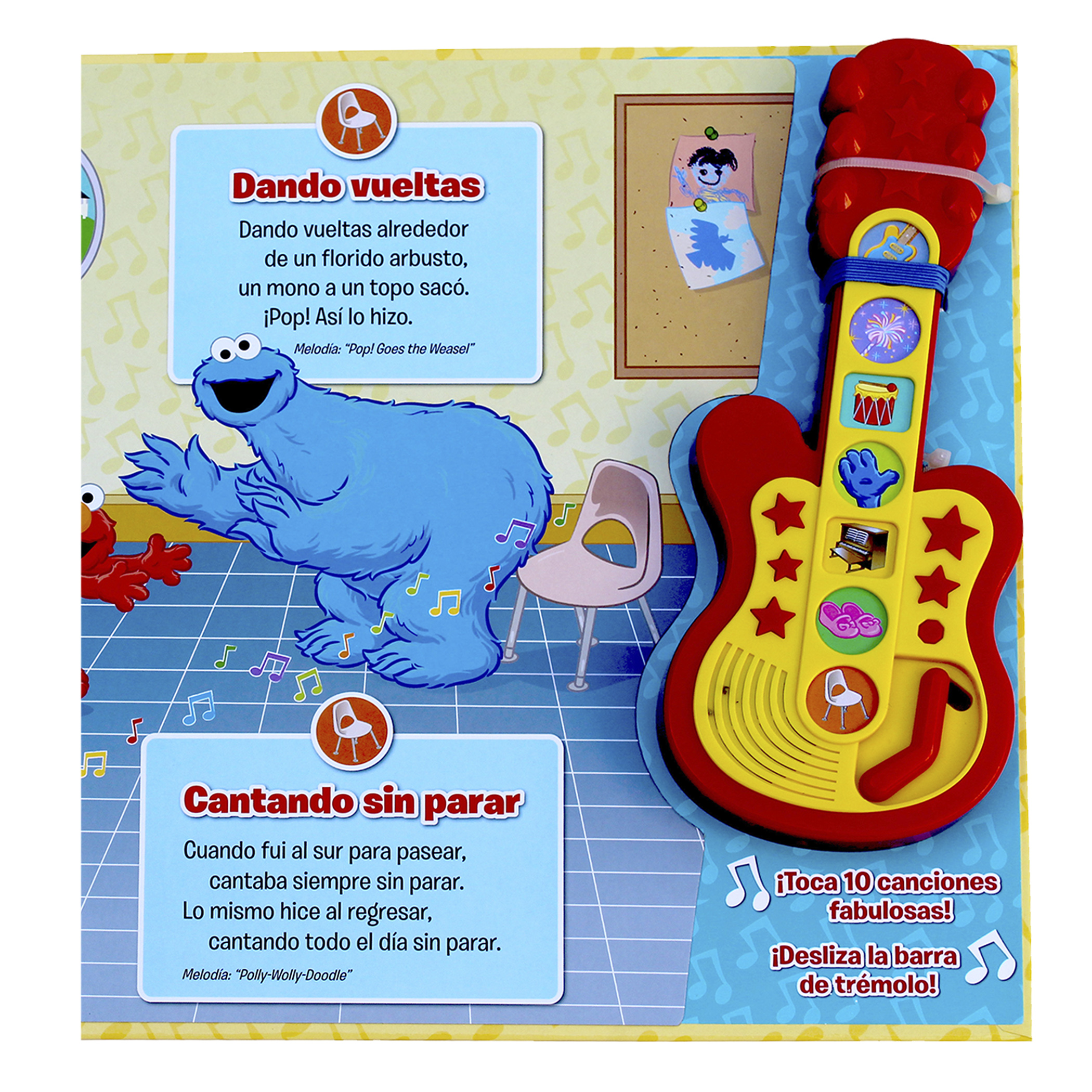 Elmo, Canta y Toca, Canciones de Guitarra, Con Módulo de Sonido, Plaza Sésamo