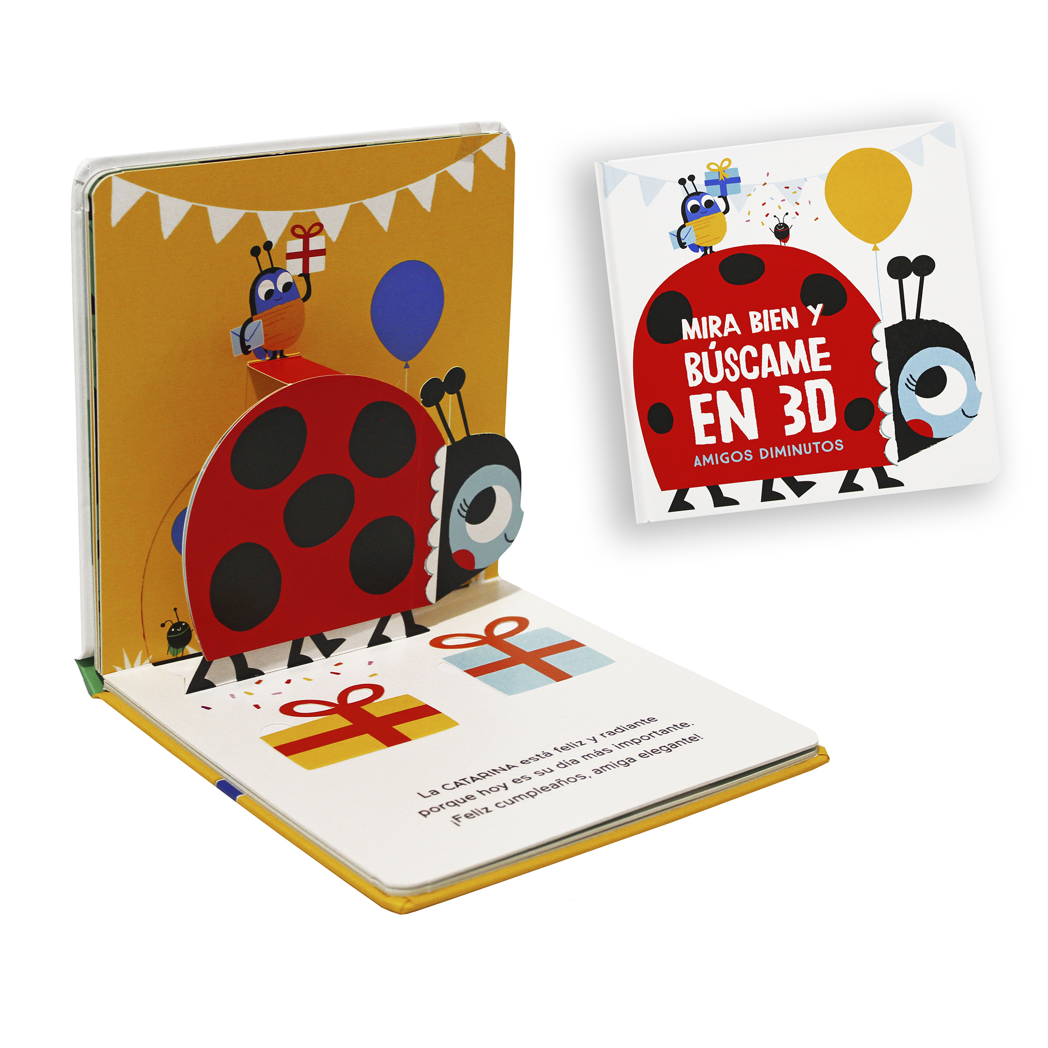 Amigos Diminutos, Insectos, Libro Pop Up, Tridimensional, Pasta Dura
