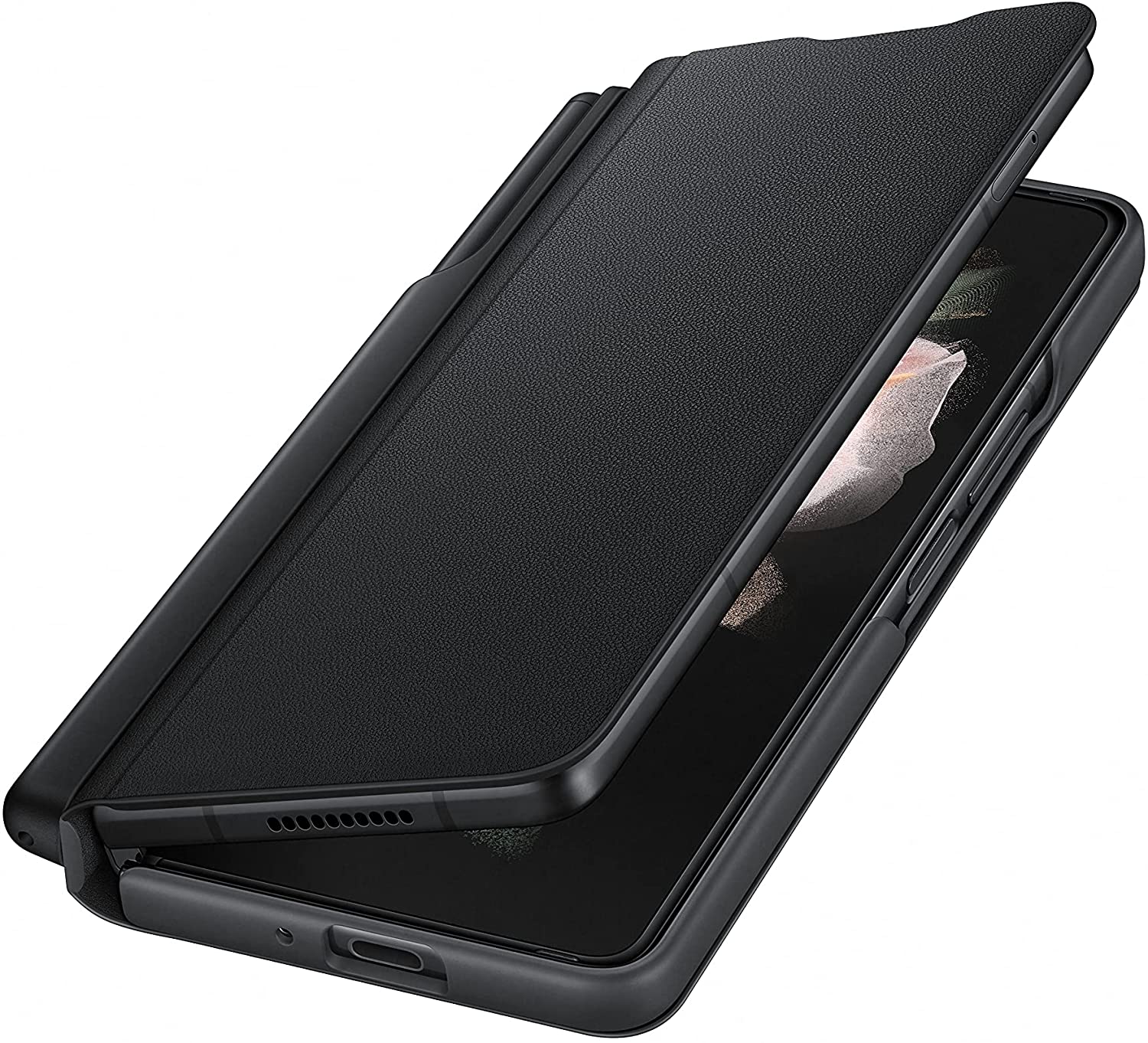 Funda Galaxy Z Fold 3 5g Flip Cover Con S Pen Samsung  Negro