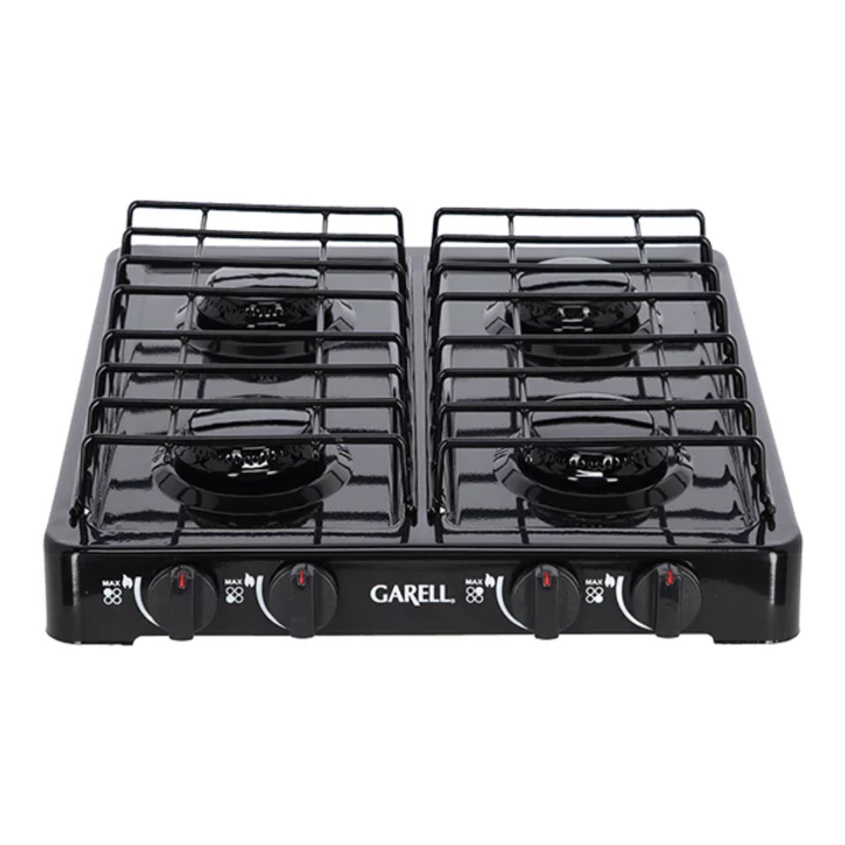 PARRILLA GARELL PM4QC-N GAS 4 QUEMADORES COMPACTA NEGRA ALBY6