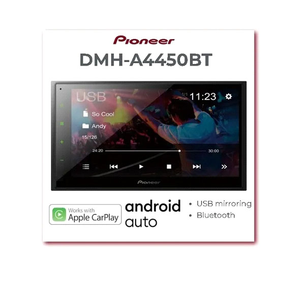 AUTO ESTÉREO DE PANTALLA PIONEER CON CAR PLAY DMH-A4450BT