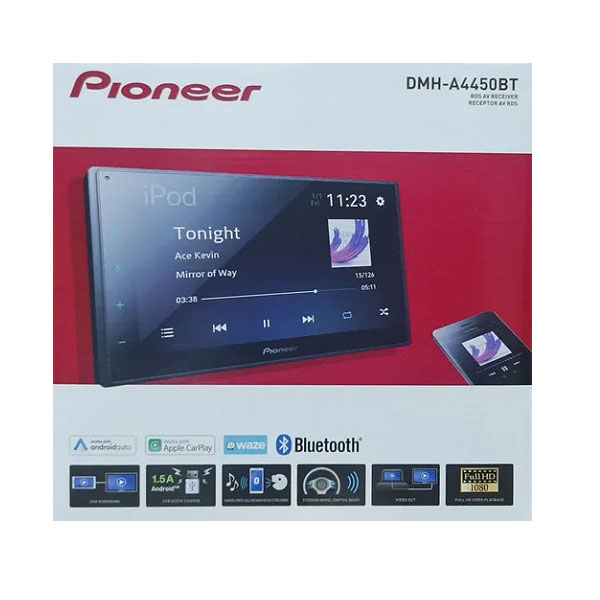 AUTO ESTÉREO DE PANTALLA PIONEER CON CAR PLAY DMH-A4450BT