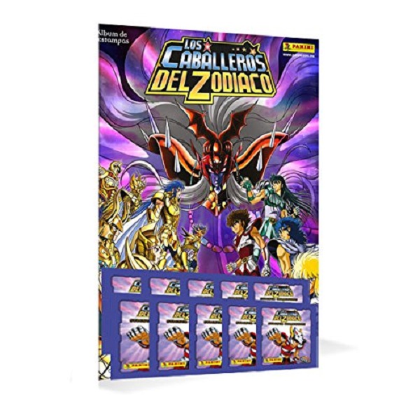 Álbum + 50 Sobres de Los Caballeros del Zodiaco oficial de Panini