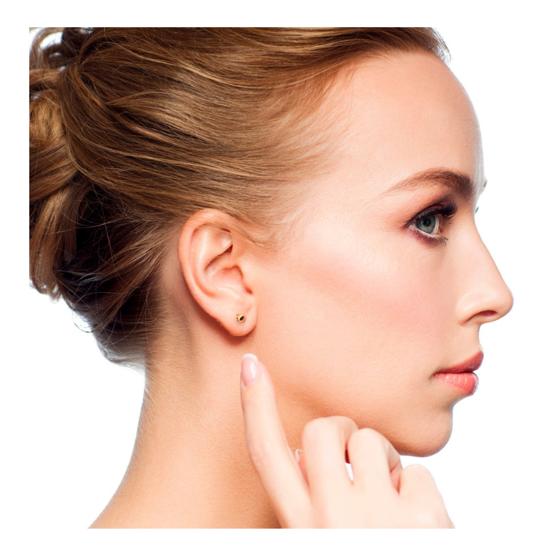 Aretes Dormilonas Authshine Oro amarillo 14 kilates 3mm mujer