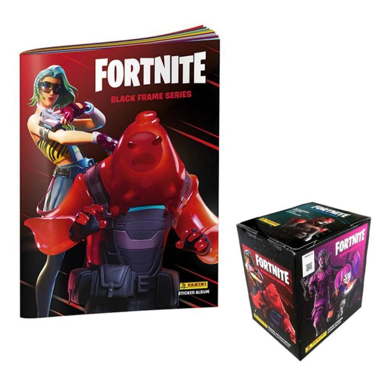 Álbum + 50 Sobres de Fortnite Black Frame Series oficial de Panini