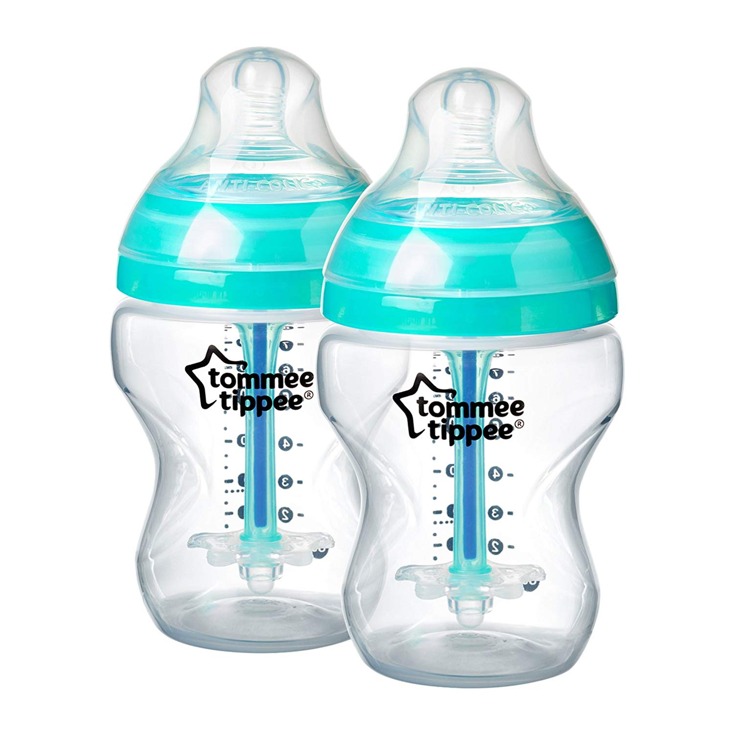 Biberones Tommee Tippee Anticólicos 9oz 2pz Advanced Aqua