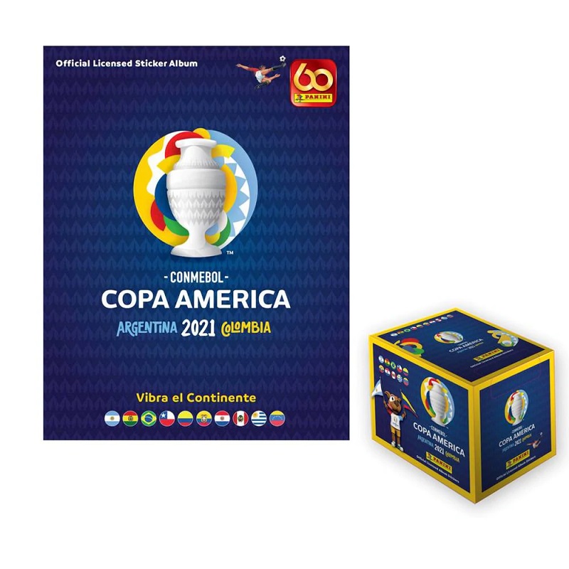 Álbum + 50 sobres de Copa América 2021 Argentina-Colombia oficial de Panini